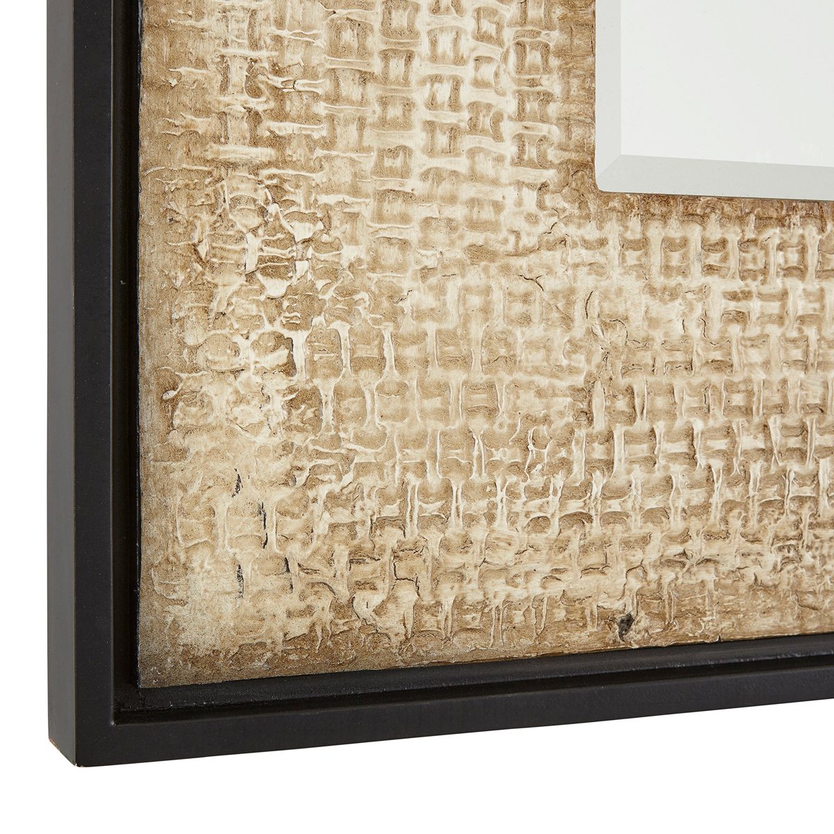Amazon Brand – Stone & Beam Rustic Woven Frame Mirror, 48" H, Natural