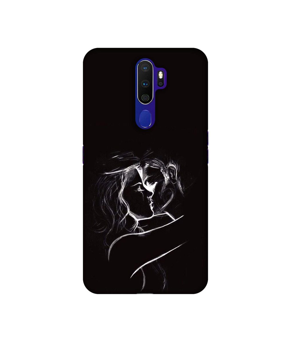 Amazon Brand - Solimo Designer Kissing Couple 3D Printed Hard Back Case Mobile Cover for Oppo A9 (2020)