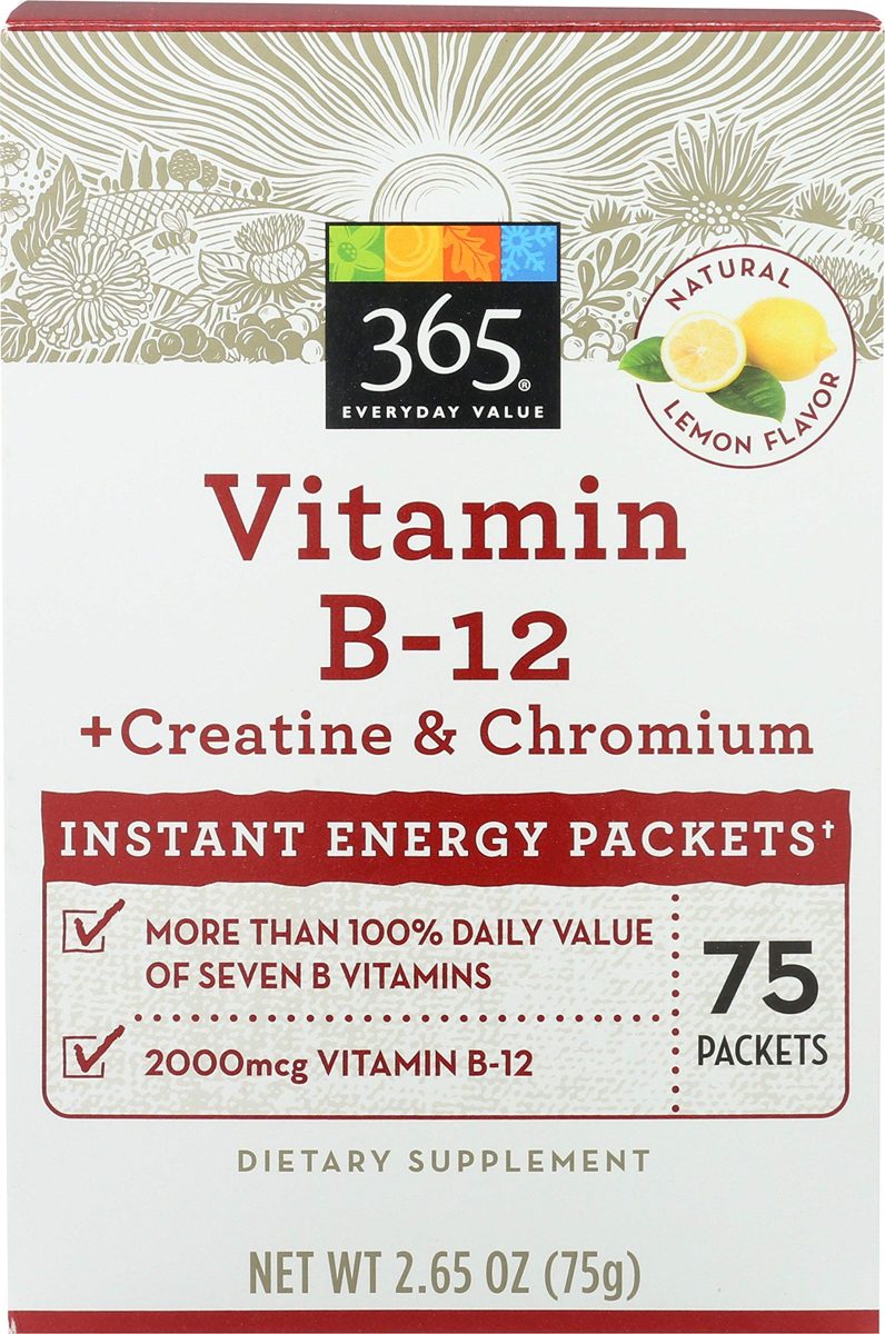365 Everyday Value, Vitamin B-12 + Creatine & Chromium, 75ct