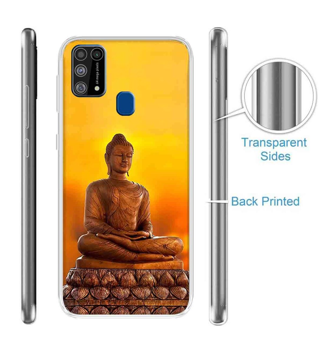 Amazon Brand - Solimo Designer Multicolor Lord Budha Printed Soft Back Case Mobile Cover for Samsung Galaxy M31