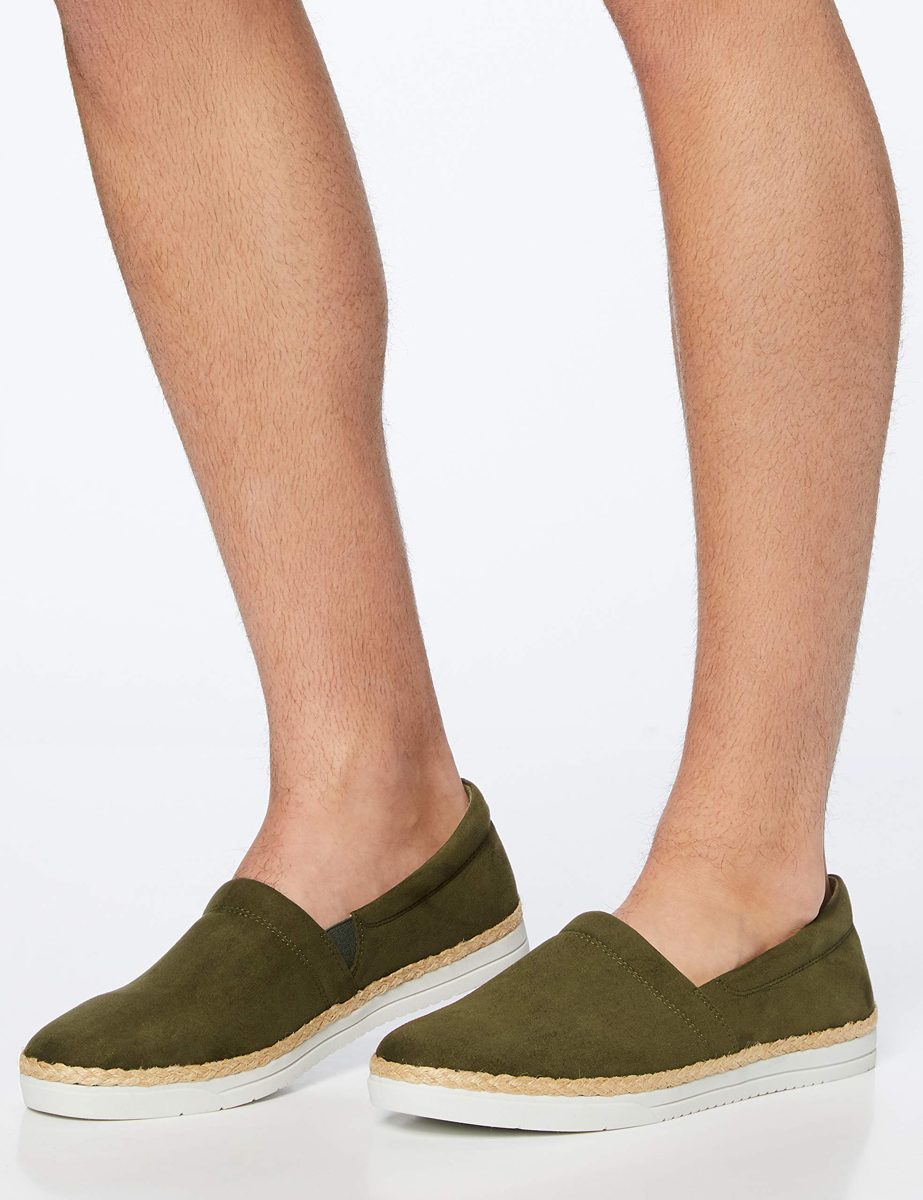 find. Mens^Men's Jute Slip On Espadrille Wedge Sandal, Green Khaki, Womens 12
