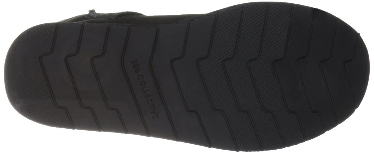 206 Collective Women's Balcom Short Back-Zip Shearling Boot Boot, Black, 11.5 B US