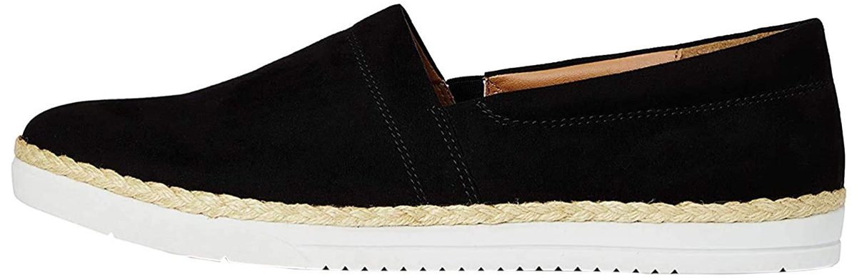 FIND. Men's Jute Slip On Espadrille Wedge Sandal, Black Black, 11 UK