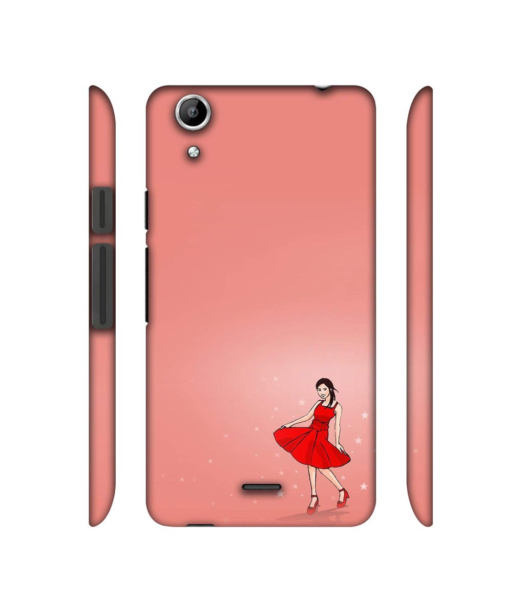 Amazon Brand - Solimo Designer Red Dress Lady 3D Printed Hard Back Case Mobile Cover for Micromax Canvas Selfie Lens Q345