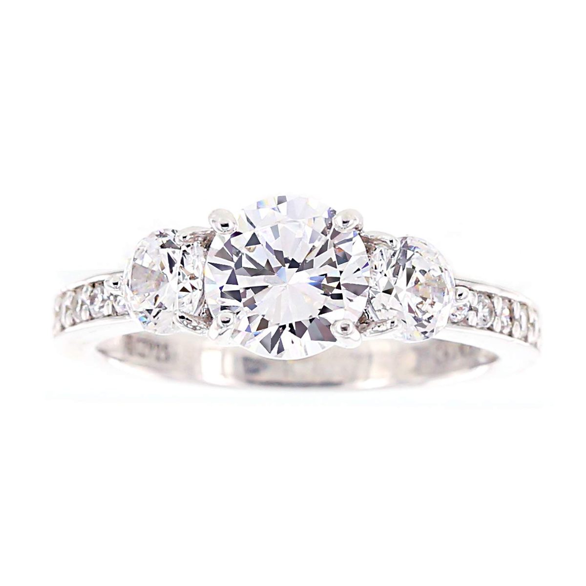 [Find] Amazon Collection Rhodium Plated suta-ringusiruba-kuriakyu-bikkuzirukonia & Lab Made in Blue safaiasuta-ringusiruba-enge-ziringu & Enhancer, Size 9