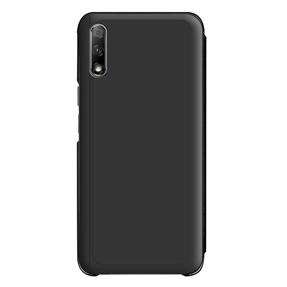 Amazon Brand - Solimo Protective Clear View flip Cover for Honor 9X (Black)