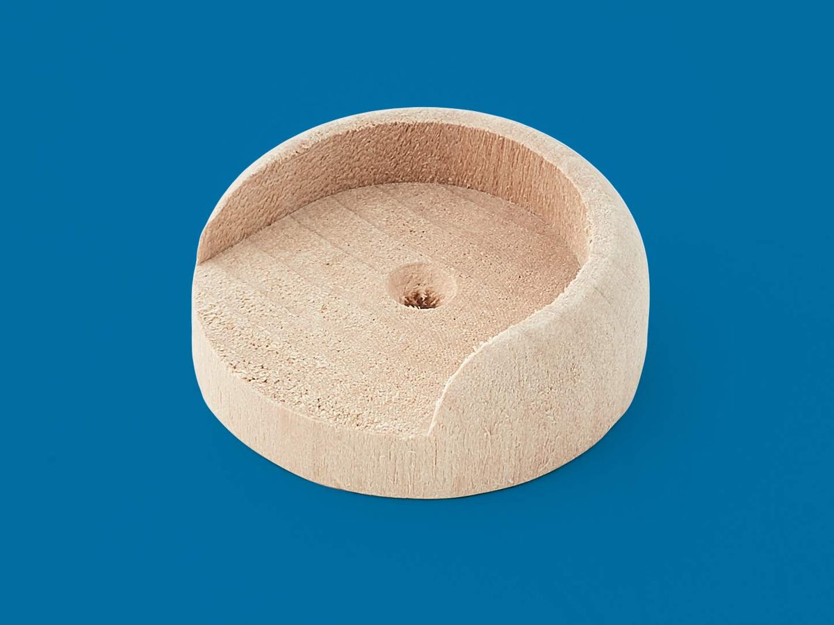 AmazonCommercial Rod Holder Closet Pole Socket, Wood, 5-Pack
