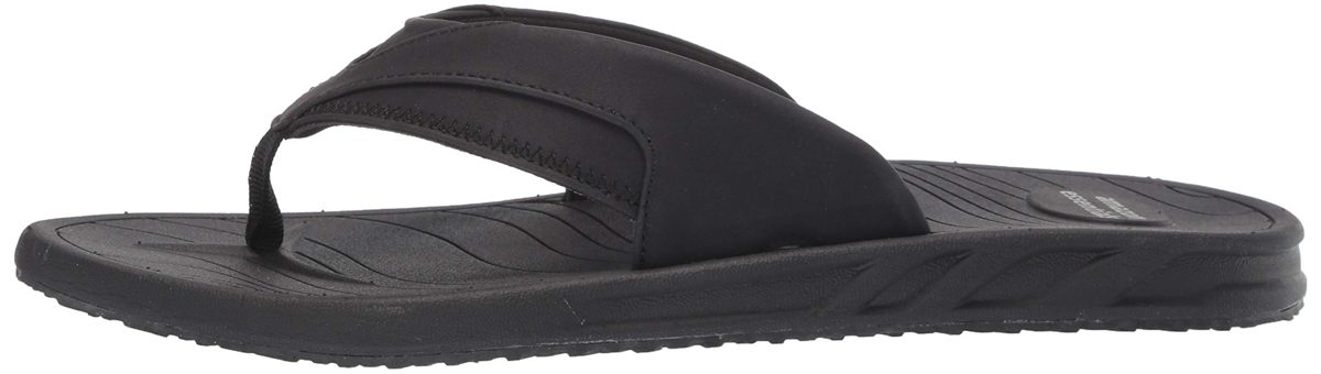 Amazon Essentials Men's Flip Flop Sandal, Black, 10 D US