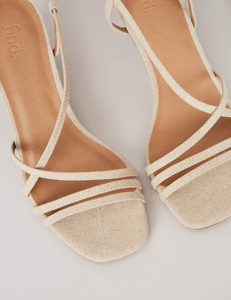 find. Women's #_OLIVIA-1A-2 Ankle Strap Heels, Beige Beige Linen, us Women's's 7 (hat 7)