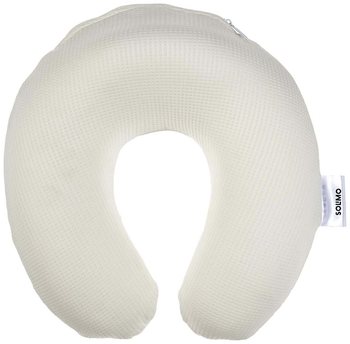 Amazon Brand - Solimo Memory Foam Neck Pillow with Cover