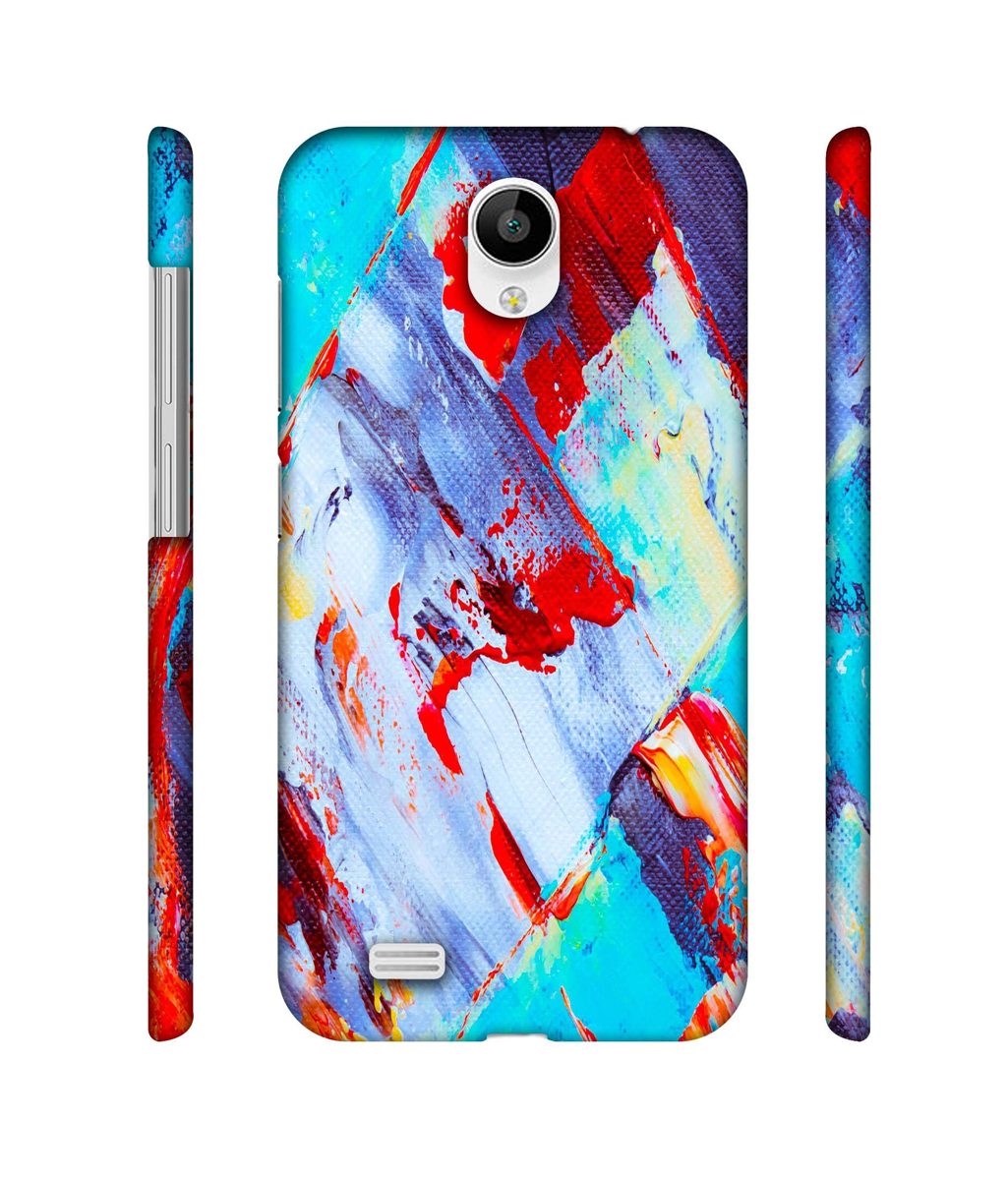 Amazon Brand - Solimo Designer Blue and Red Brush Texture 3D Printed Hard Back Case Mobile Cover for Vivo Y21L