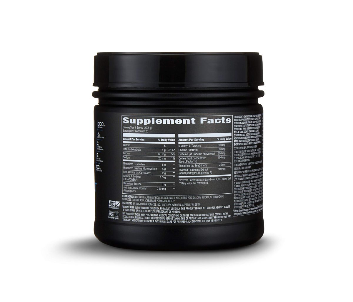 OWN PWR Elite Series Pre Workout Powder, Blue Raspberry, 25 Servings, Keto Friendly, 5G Creatine, 2G Beta Alanine (as CarnoSyn), 300mg Caffeine & more