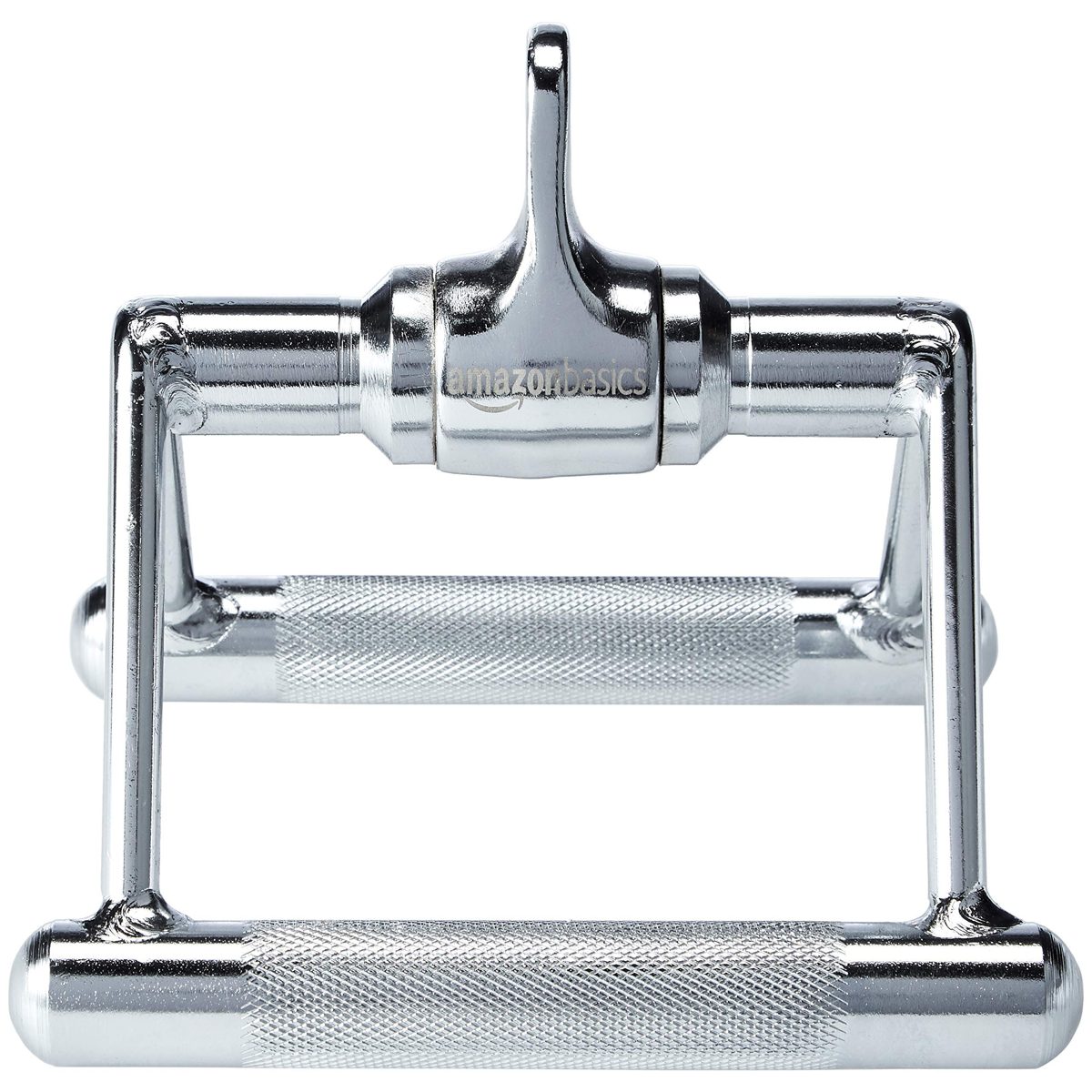 AmazonBasics Double Row Rotating Chrome Handle Exercise Weight Machine Accessories Set (Renewed)