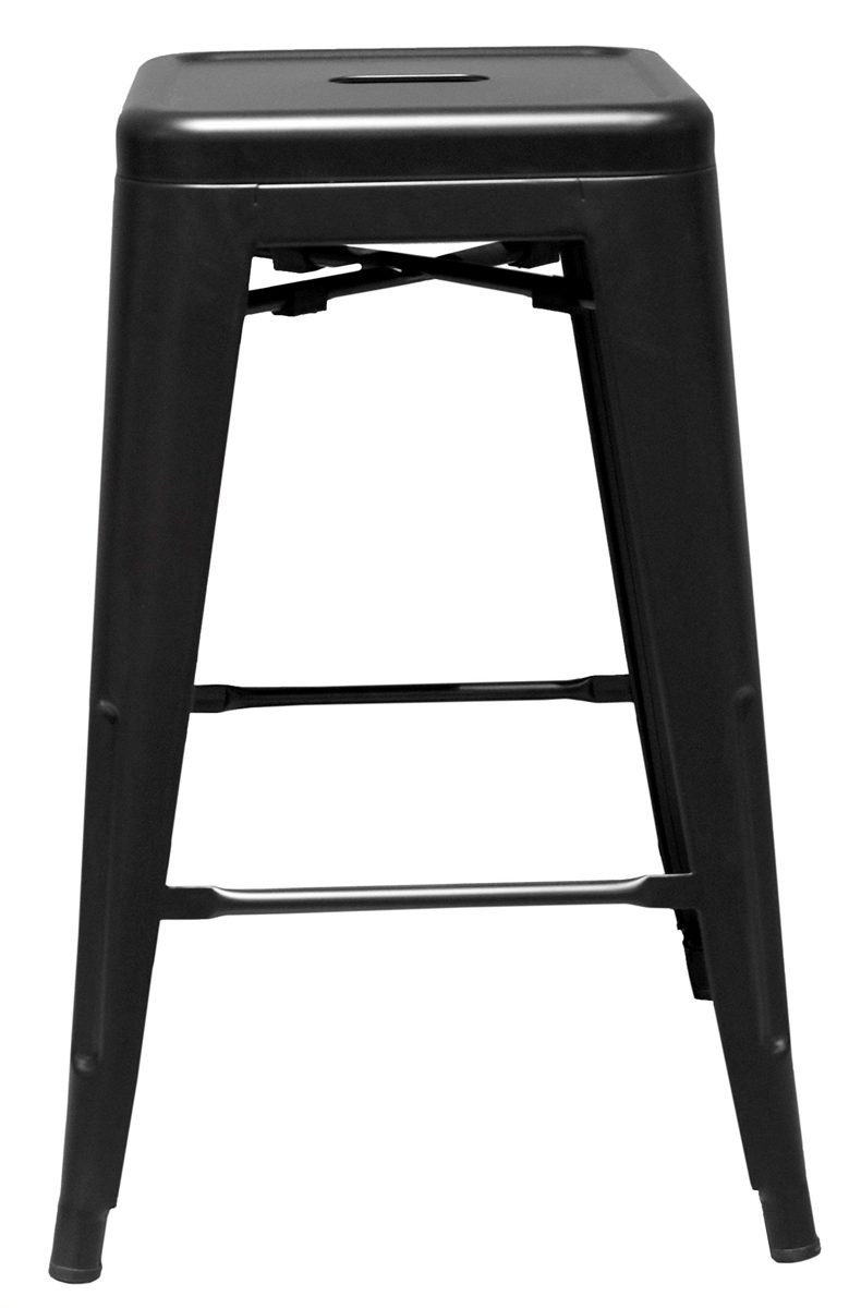 Ravenna Home Decorah Stackable Metal Kitchen Counter Bar Stools, 24"H, Set of 4