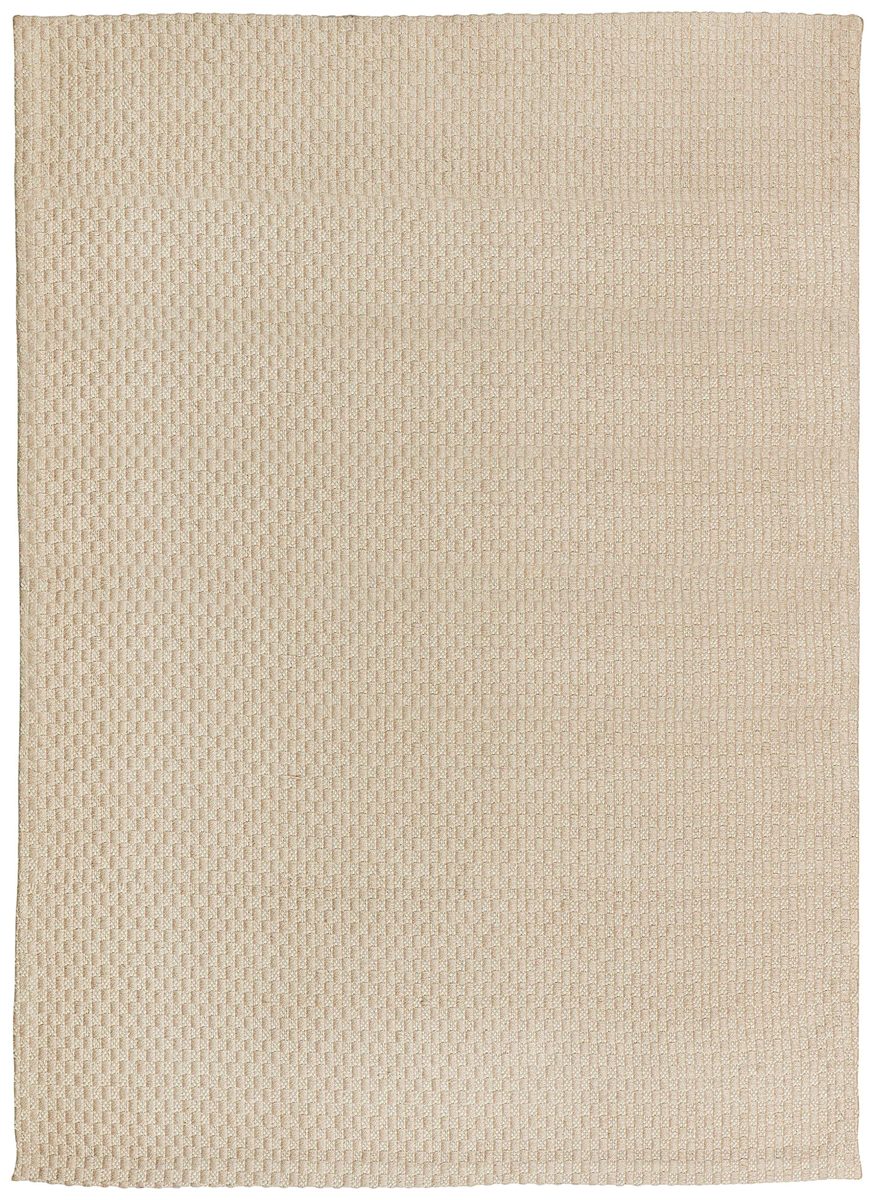 Amazon Brand – Rivet Textured Zen Hand-Woven Jute Area Rug, 5 x 7 Foot, Champagne
