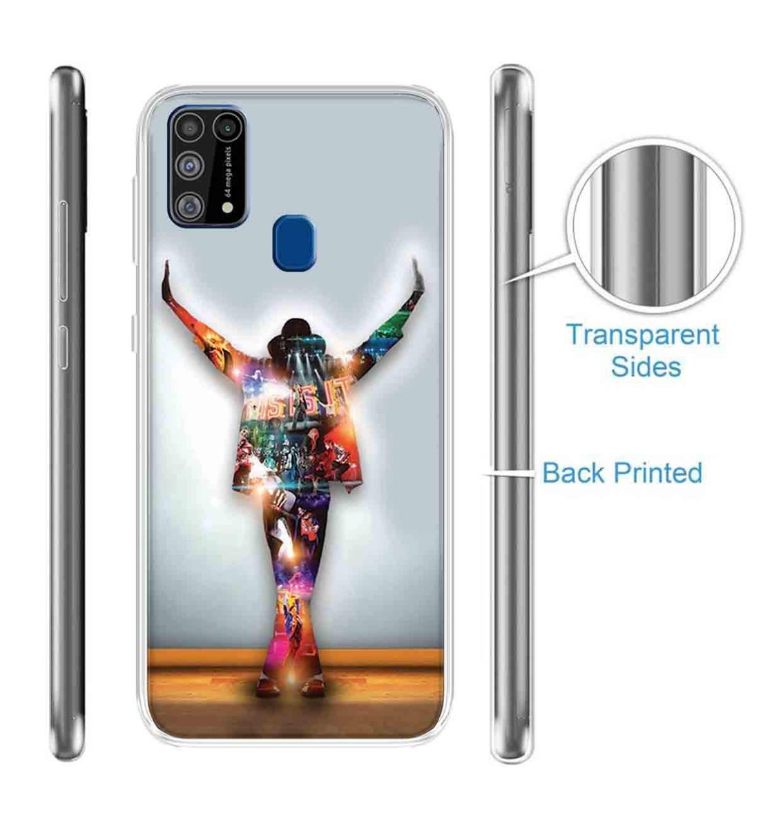 Amazon Brand - Solimo Designer Multicolor Michael Jackson Dance Printed Soft Back Case Mobile Cover for Samsung Galaxy M31