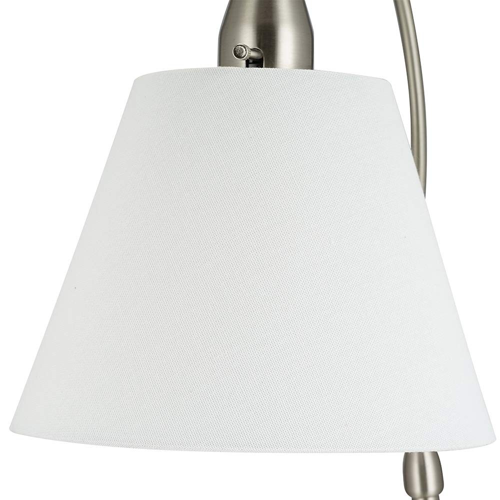 Amazon Brand – Ravenna Home Curvy Table Desk Lamp with LED Light Bulb, 22.5"H, Brushed Nickel