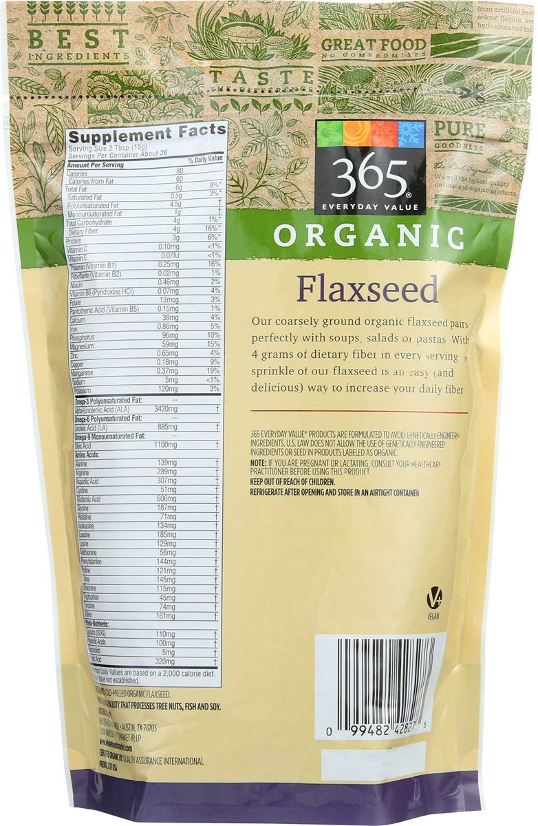 365 Everyday Value, Organic Flaxseed Coarsely Ground, 14 oz