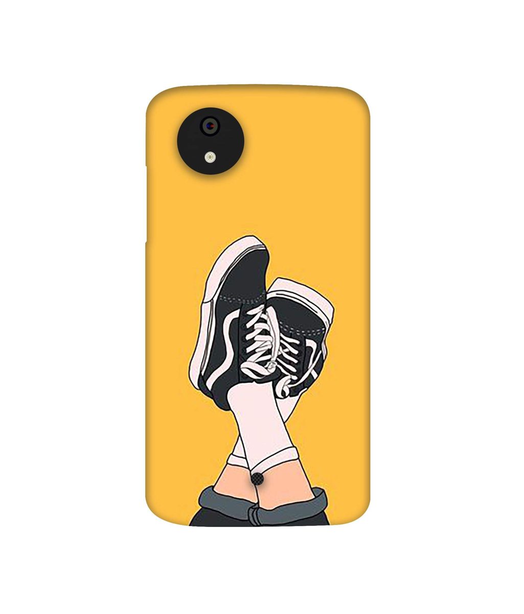 Amazon Brand - Solimo Designer Boy Shoes Pattern 3D Printed Hard Back Case Mobile Cover for Micromax Canvas A1