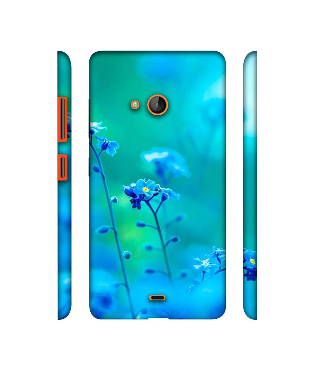 Amazon Brand - Solimo Designer Blue Flower 3D Printed Hard Back Case Mobile Cover for Microsoft Lumia 540