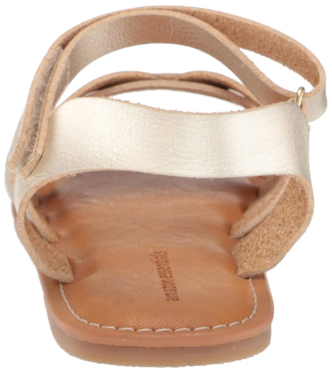 Amazon Essentials Strappy Sandal, Gold, 10 Toddler