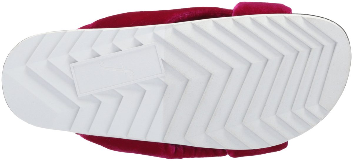 Amazon Brand - The Fix Women's Violet Twist Strap Soft Footbed Slide Sandal Flat, Magenta Velvet, 10 B US