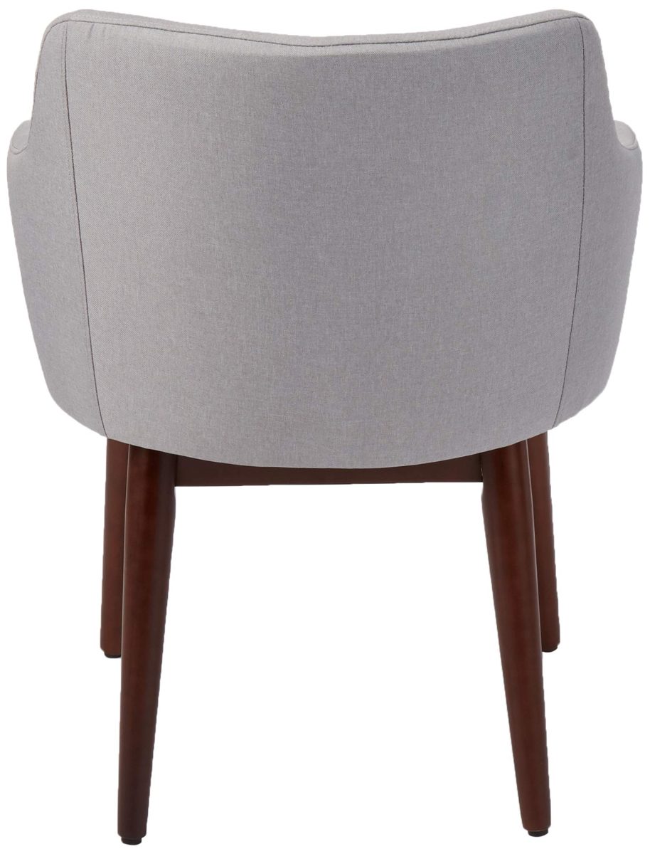 AmazonBasics Modern Curved Back Accent Chair with Ottoman, Grey
