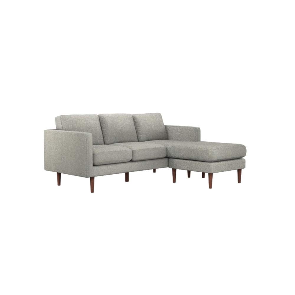 Amazon Brand – Rivet Revolve Modern Upholstered Sofa with Reversible Sectional Chaise, 80"W, Grey Weave