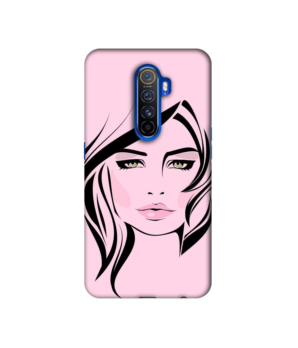 Amazon Brand - Solimo Designer Pink Lady Pattern 3D Printed Hard Back Case Mobile Cover for Oppo Reno Ace/Realme X2 Pro