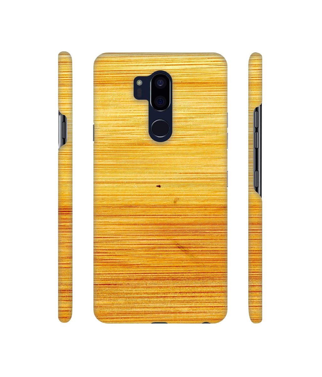 Amazon Brand - Solimo Designer Yellow Brush Texture 3D Printed Hard Back Case Mobile Cover for LG G7 ThinQ