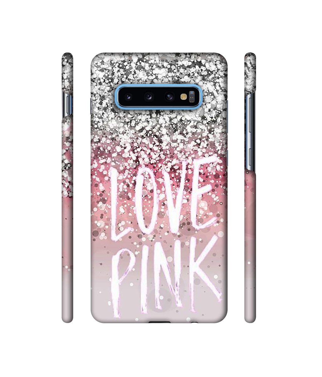 Amazon Brand - Solimo Designer Love Pink 3D Printed Hard Back Case Mobile Cover for Samsung Galaxy S10 Plus