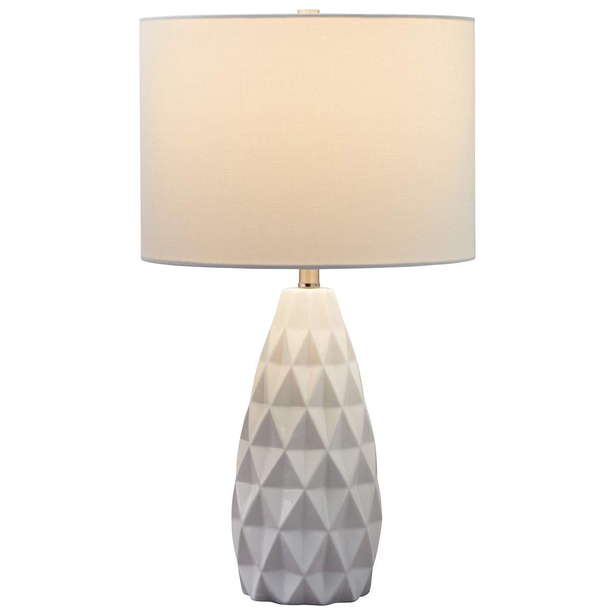 Amazon Brand – Rivet Modern Geometric Table Lamp with Bulb, 21"H, White