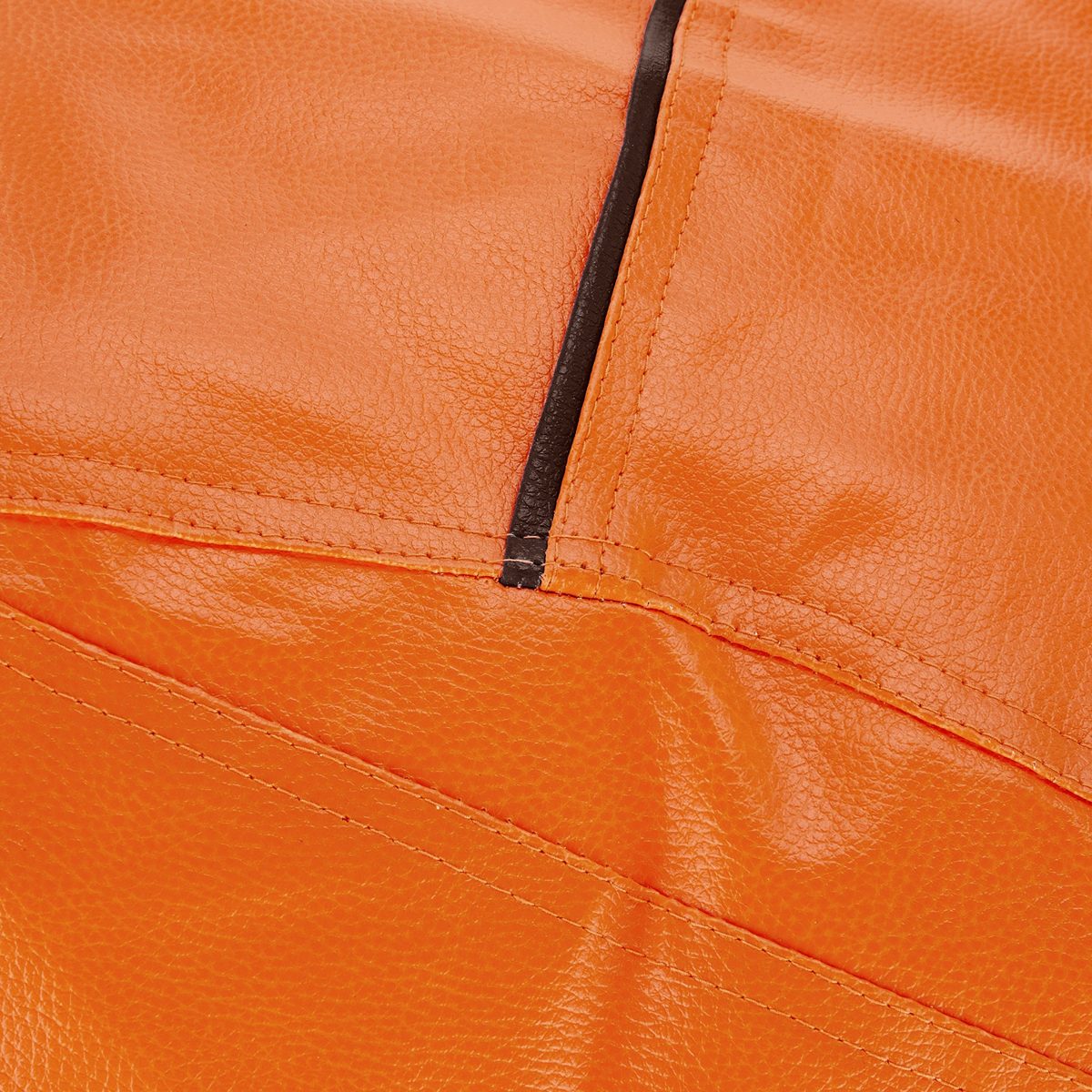 Amazon Brand - Solimo XXL Bean Bag Cover (Orange with Brown Piping)