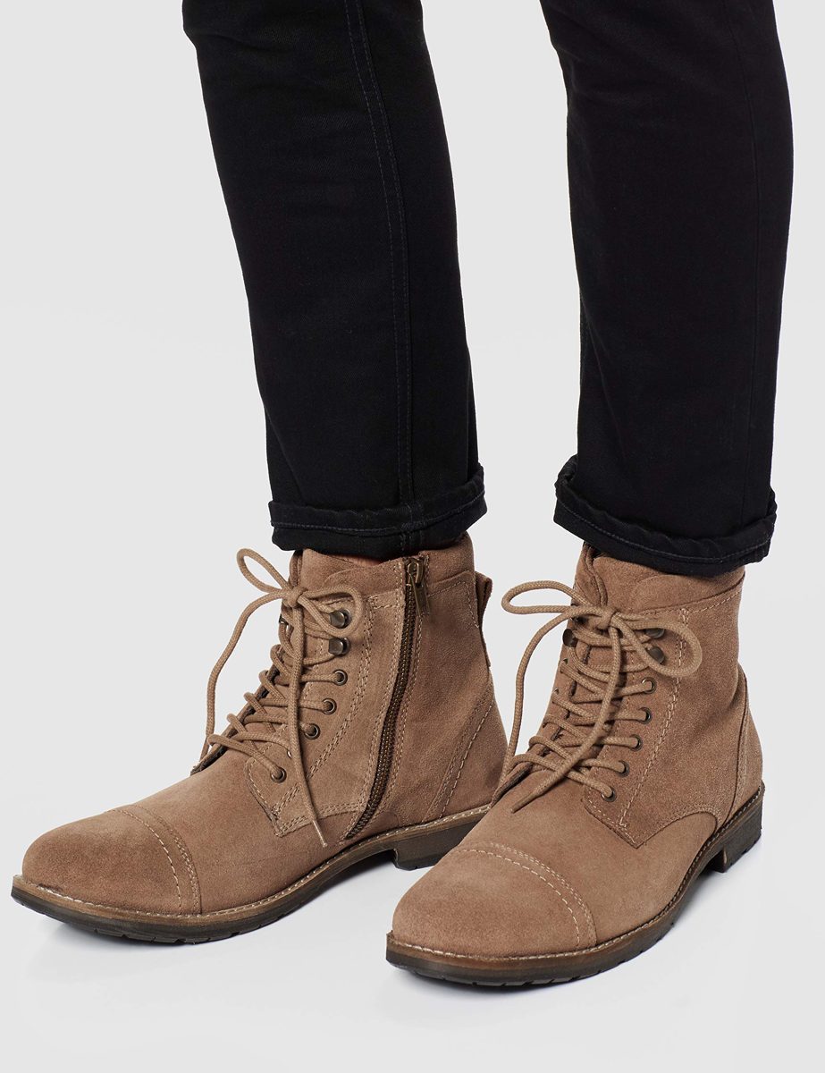 Amazon Brand - find. Men's Suede, Beige Taupe), US 11