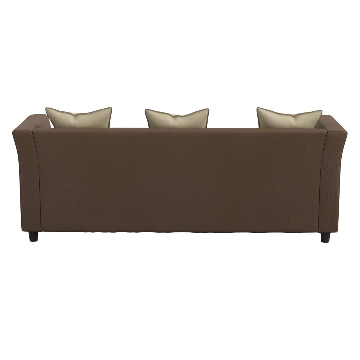 Amazon Brand - Solimo Tarano Leatherette 3 Seater sofa (Brown)
