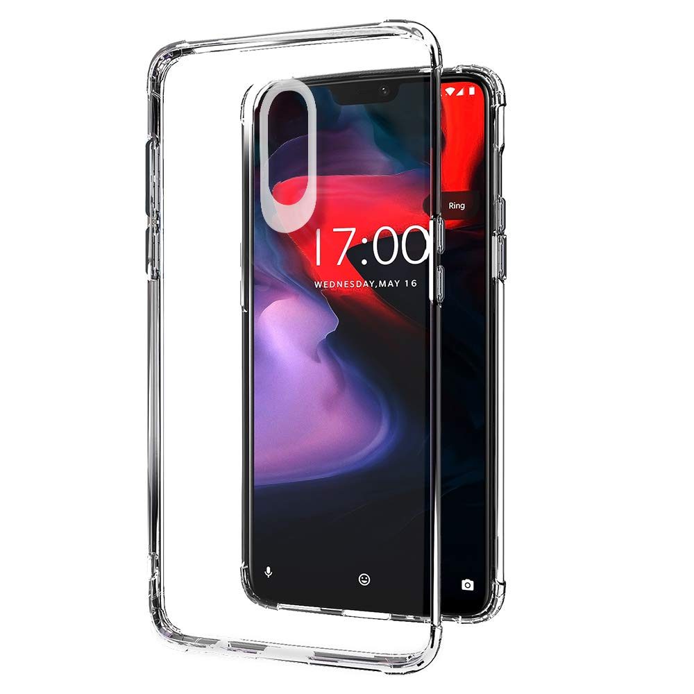 Amazon Brand - Solimo Soft & Flexible Back Phone Case for Oneplus 6T (Transparent)