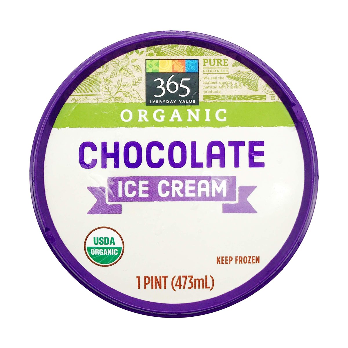 365 Everyday Value, Organic Chocolate Ice Cream, 16 oz (Frozen)