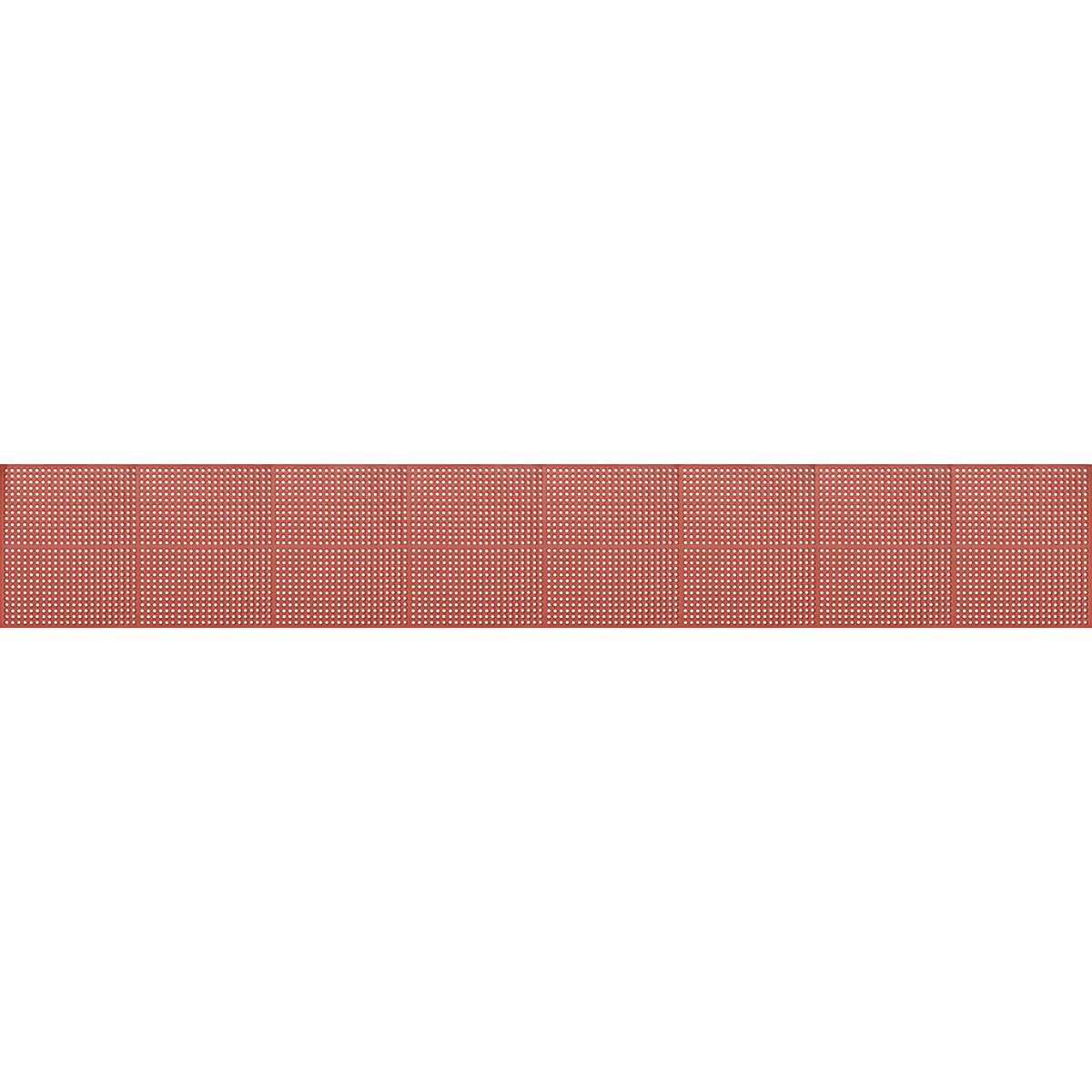 AmazonCommercial Grease Resistant, Anti-Fatigue Drainage Mat, 3' X 20', 1/2" Thickness, Red Grease-Resistance