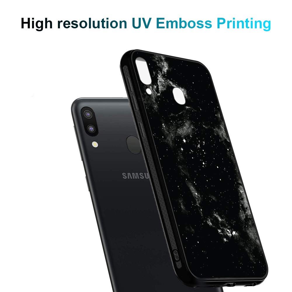 Amazon Brand - Solimo Designer Black Universe Printed Hard Back Case Mobile Cover for Samsung Galaxy M20