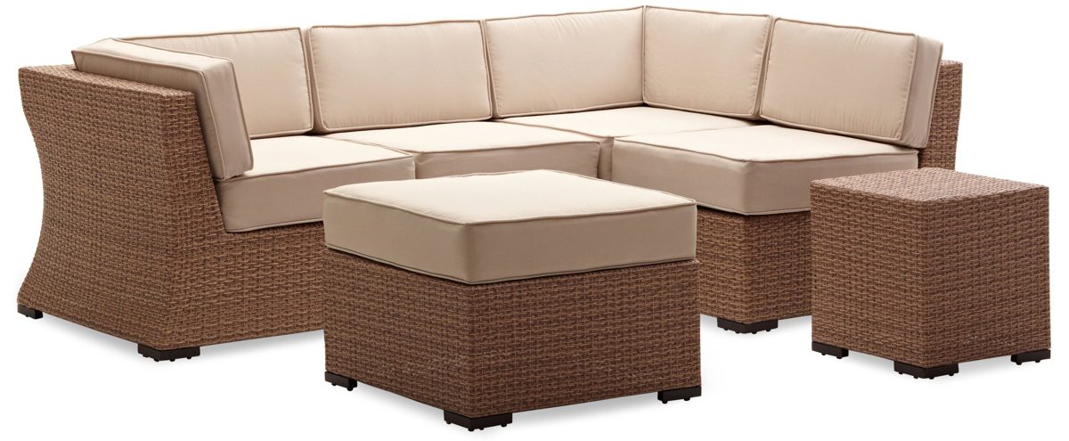 Strathwood Griffen Outdoor Weatherproof Resin Modular Corner Chair