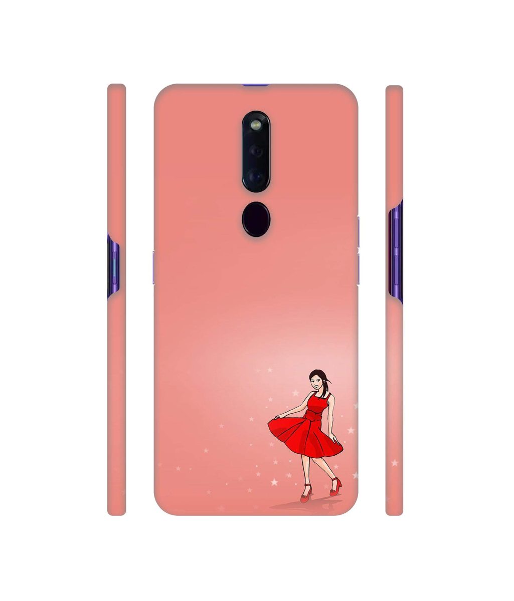 Amazon Brand - Solimo Designer Red Dress Lady 3D Printed Hard Back Case Mobile Cover for Oppo F11 Pro