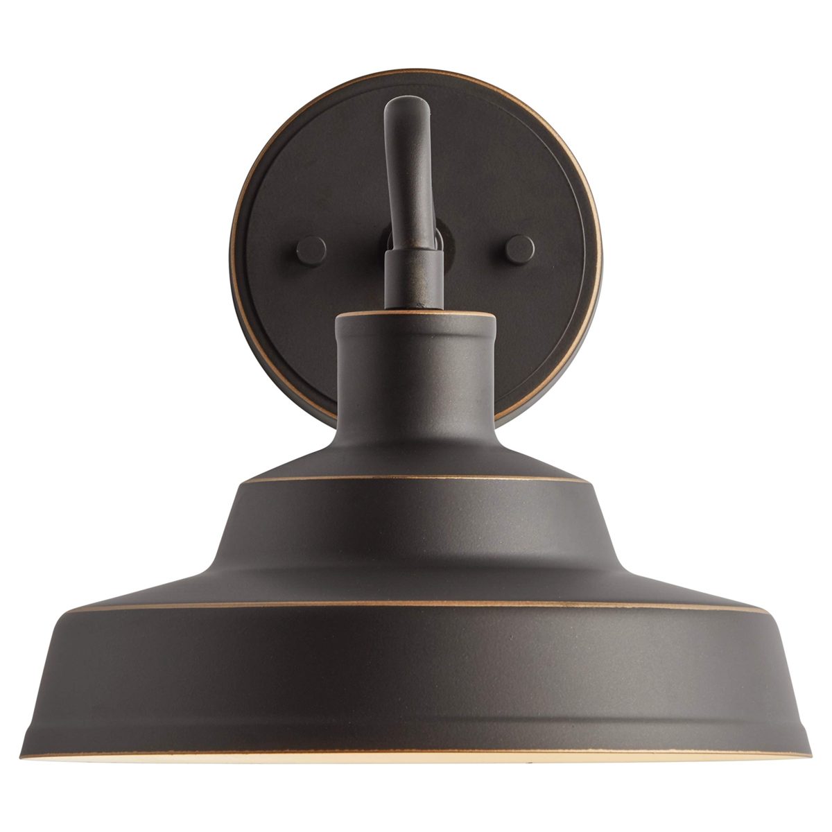 Amazon Brand – Stone & Beam Industrial Farmhouse Barn Outdoor Wall Sconce with Light Bulb - 10 x 12.72 x 9.72 Inches, Antique Bronze