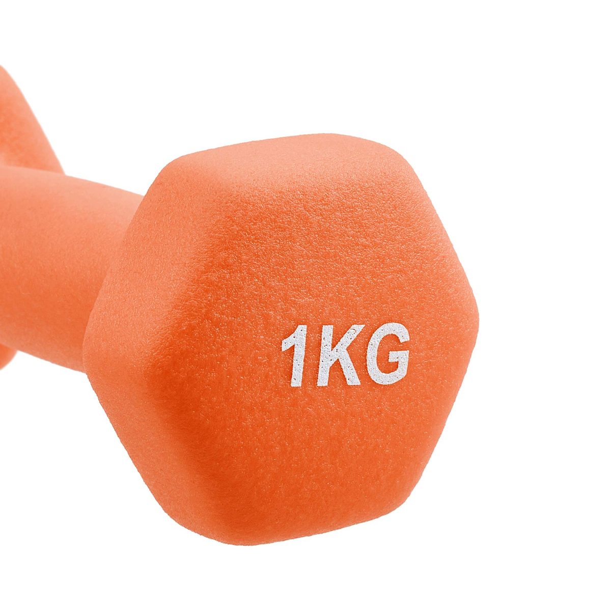 Amazon Brand - Solimo Neoprene Dumbbell 1kg, Set of 2 (Orange)