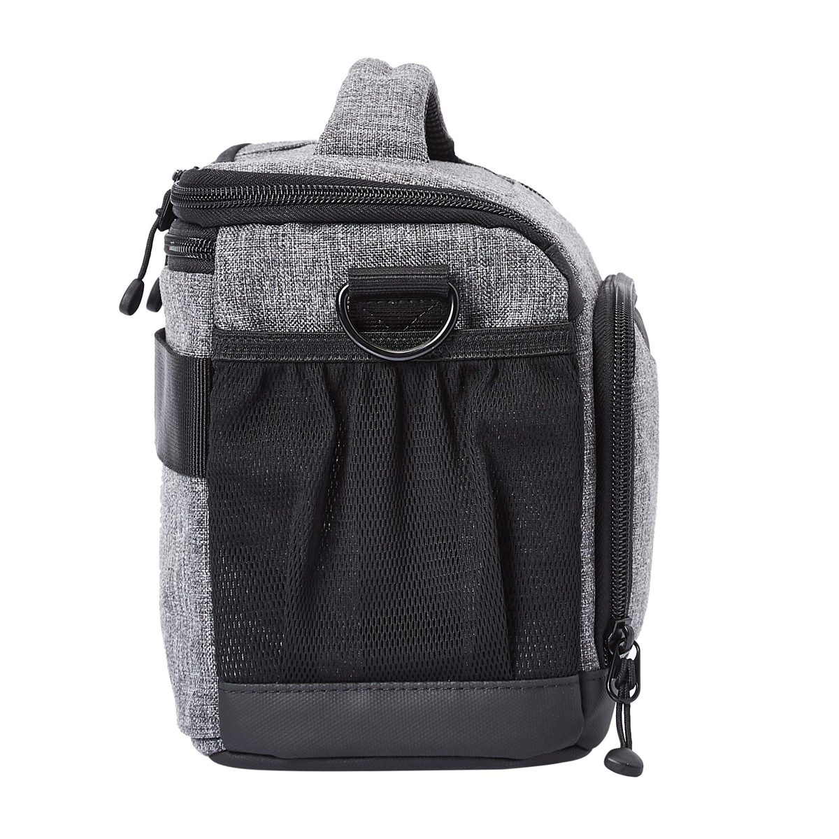 AmazonBasics Compact Camera Shoulder Bag for SLR/DSLR - 10 x 9 x 4 Inches, Gray, with Waterproof Rain Cover