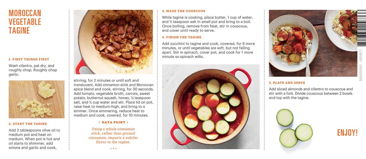 Amazon Meal Kits, Moroccan Vegetable Tagine with Couscous, Serves 2
