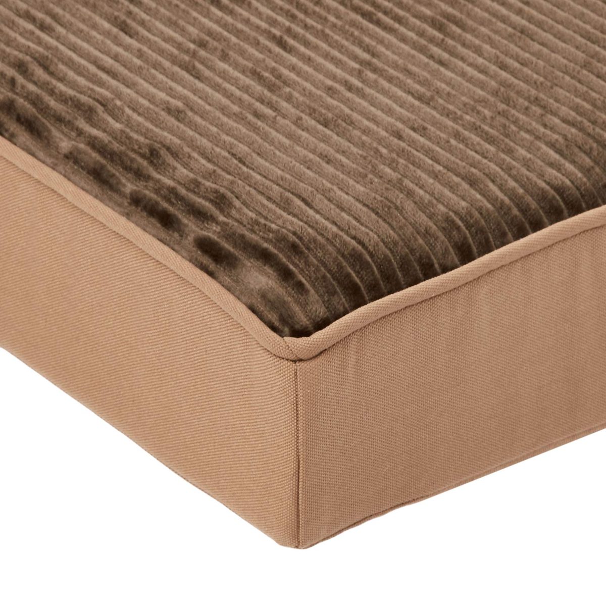 AmazonBasics Foam Pet Bed for Cats or Dogs - Small, Brown Flannel