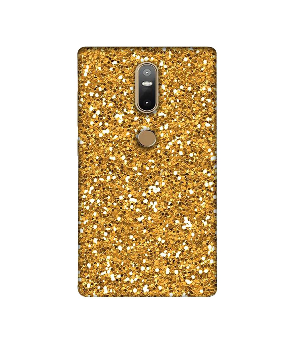 Amazon Brand - Solimo Designer Golden Sparkle 3D Printed Hard Back Case Mobile Cover for Lenovo Phab2 Plus