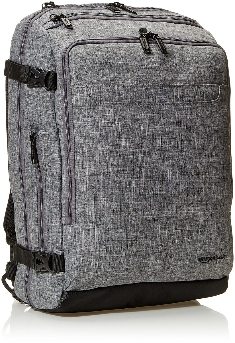 AmazonBasics Slim Travel Backpack Grey