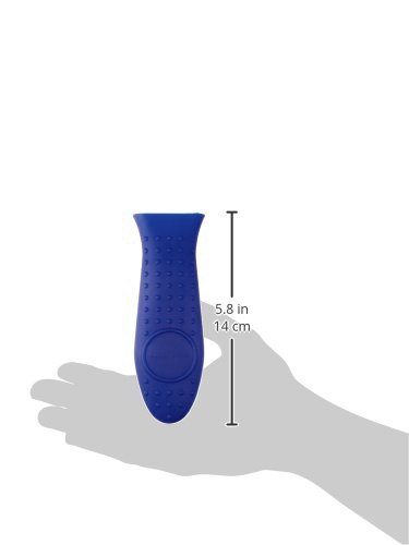 AmazonBasics Silicone Hot Skillet Handle Cover Holder, Blue