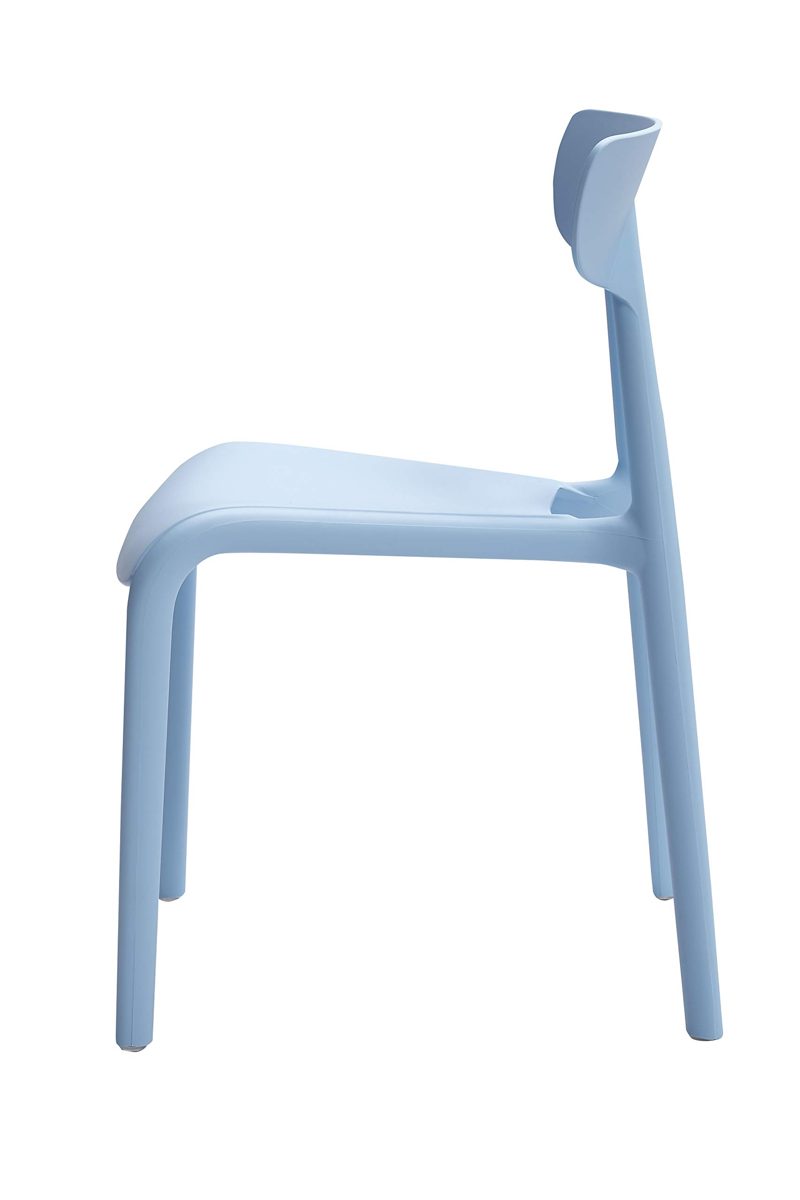 AmazonBasics Stackable Kids Chairs, Plastic, Blue, 2-Pack